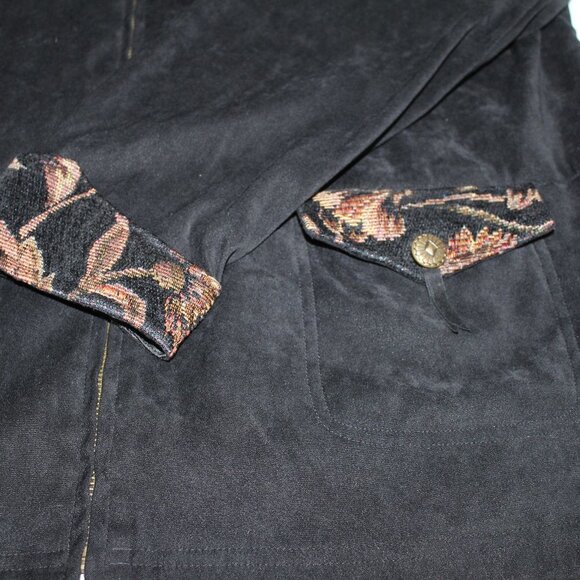 Susan Graver Style Black Western Style Jacket - Picture 11 of 11